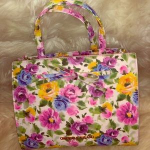 Christian Siriano floral satchel